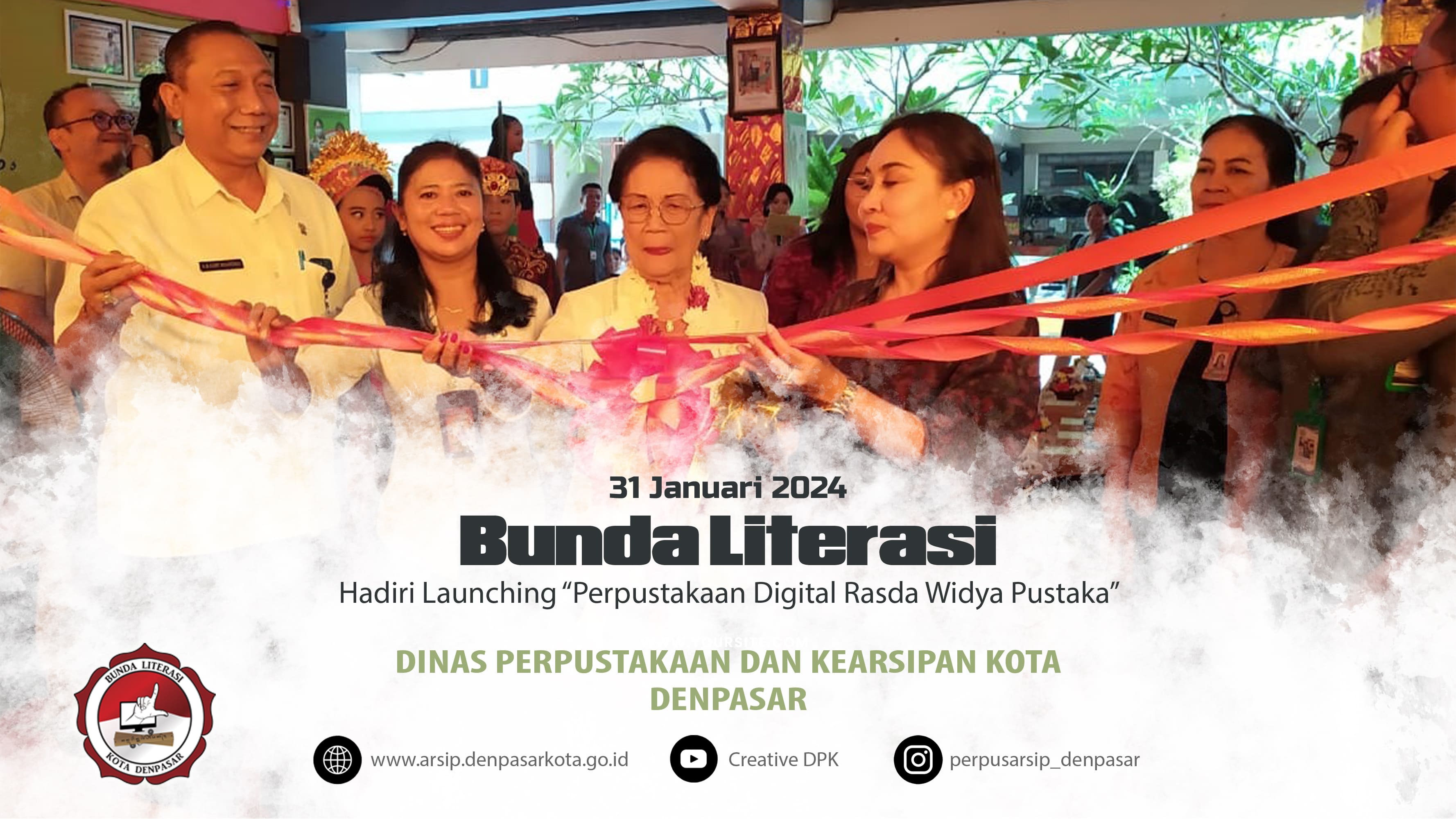 Bunda Literasi Hadiri Launching “Perpustakaan Digital Rasda Widya Pustaka”